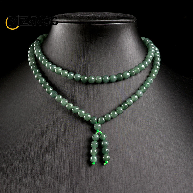 Ethnic Fashion For Ladies - Collier en jadéite naturelle de Birmanie