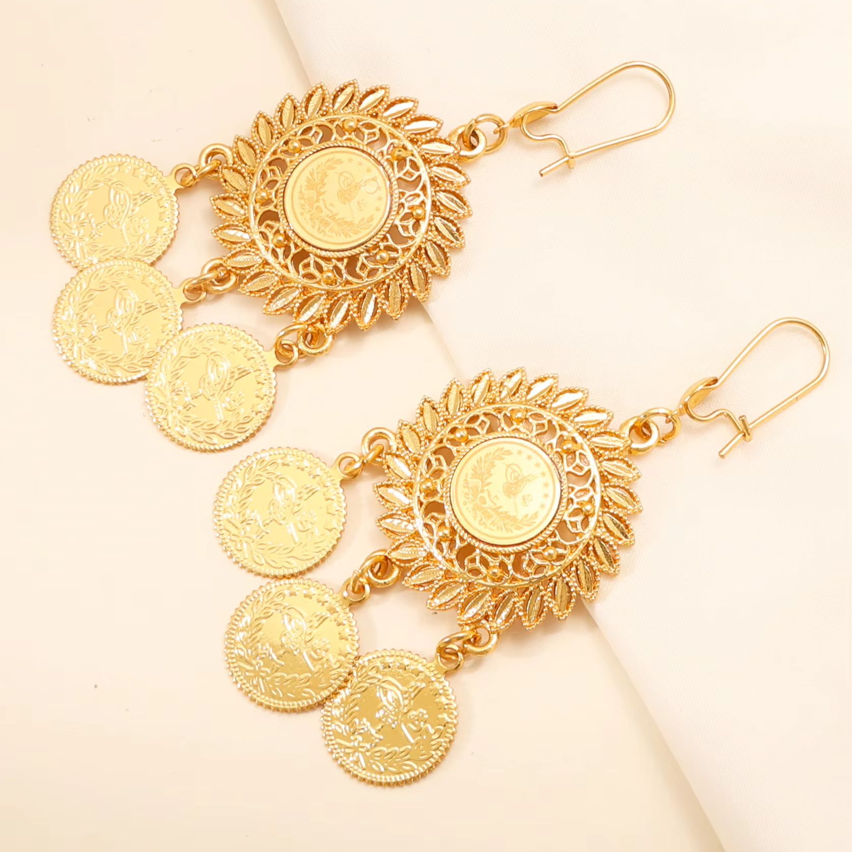 Ethnic Fashion Co In - Boucles d'oreilles ethniques florales vintage KDE,
