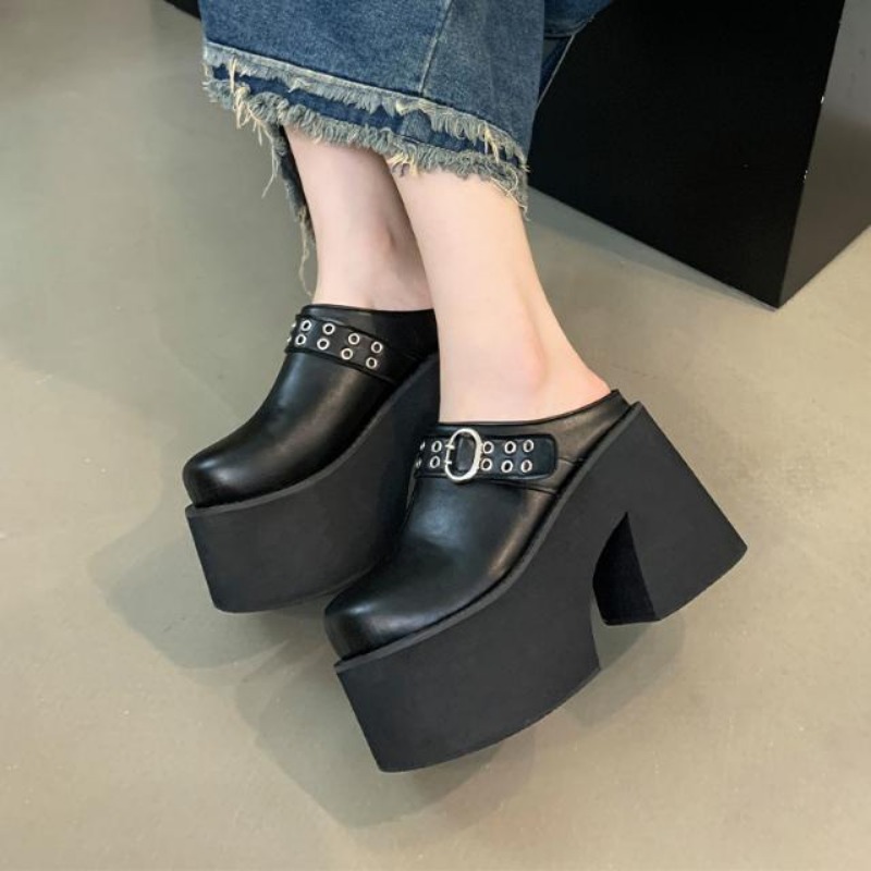 Ethnic Fashion For Ladies - Sandales compensées en cuir PU de