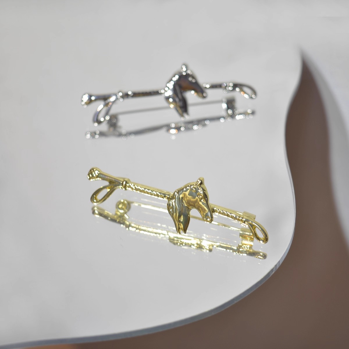 Ethnic Fast Fashion - Broches en métal brillant style rétro