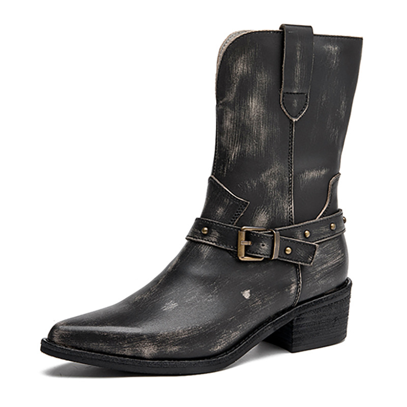 Ethnic Fashion For Ladies - Bottines ethniques à talons épais en