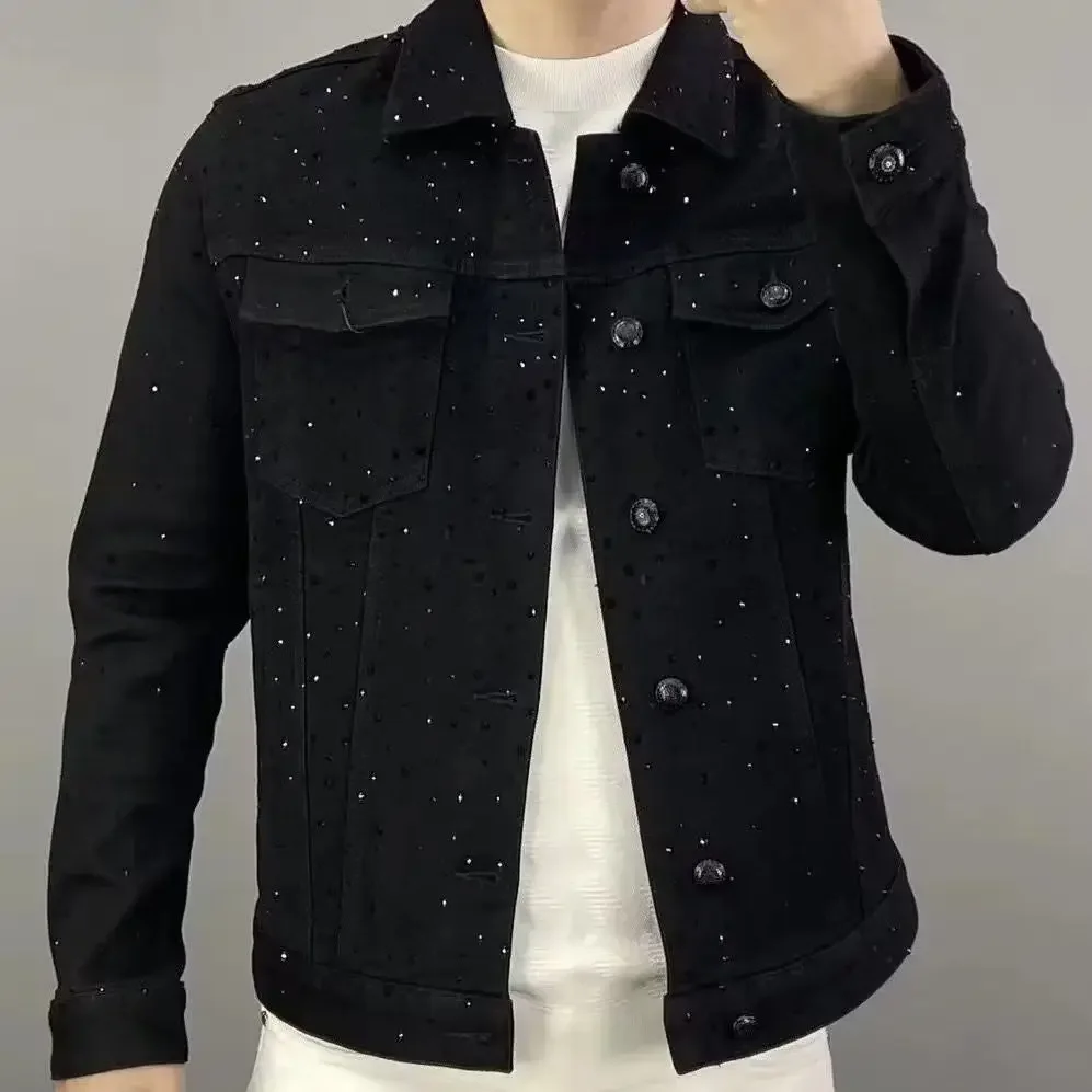 Haori Japanese Jacket - Veste en Jean pour Homme, Manteau