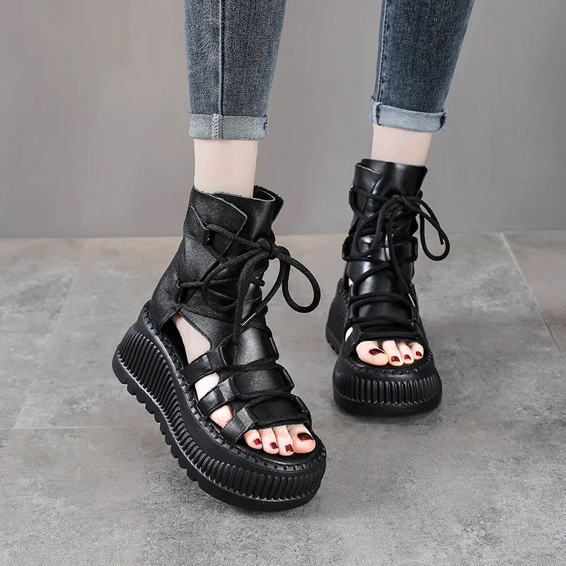 Bottines ethniques en cuir vér - Ethnic Fashion For Ladies avis et prix