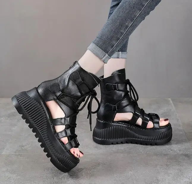 Bottines ethniques en cuir vér - Ethnic Fashion For Ladies avis et prix