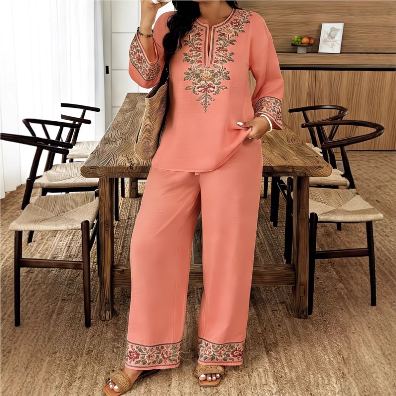 Chemise et pantalon imprimés r - Ethnic Fashion For Ladies avis et prix