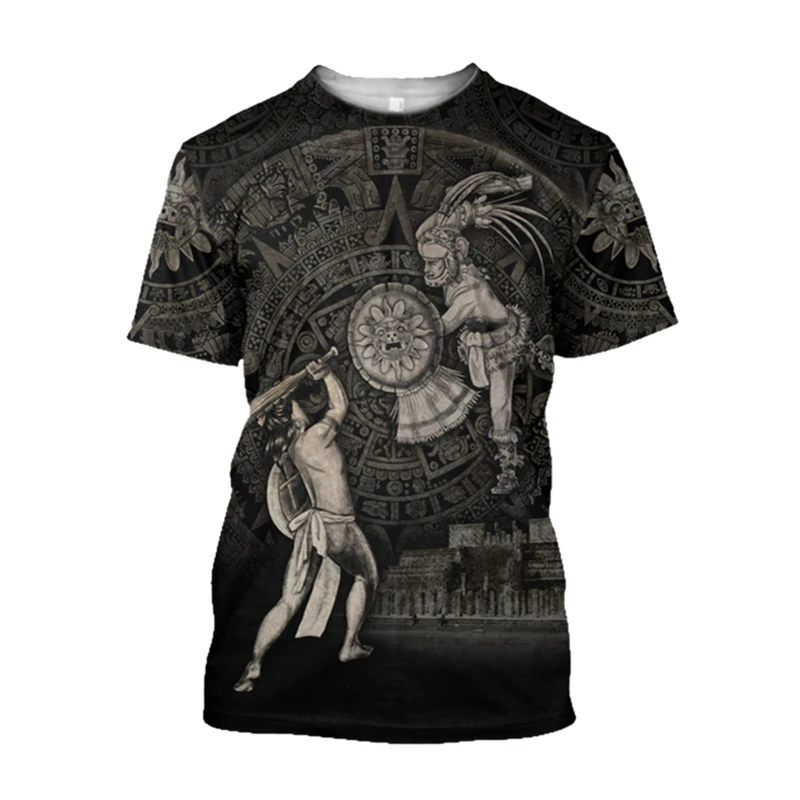 T-shirt rétro ethnique aztèque - Men'S Ethnic Fashion Trends avis et prix
