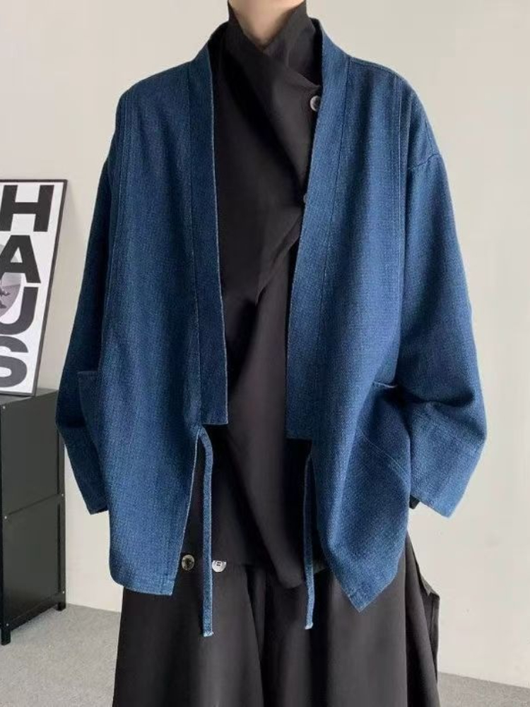 Manteau en jean Vintage de Sty - Haori Japanese Jacket avis et prix