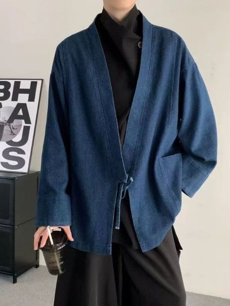 Manteau en jean Vintage de Sty - Haori Japanese Jacket avis et prix