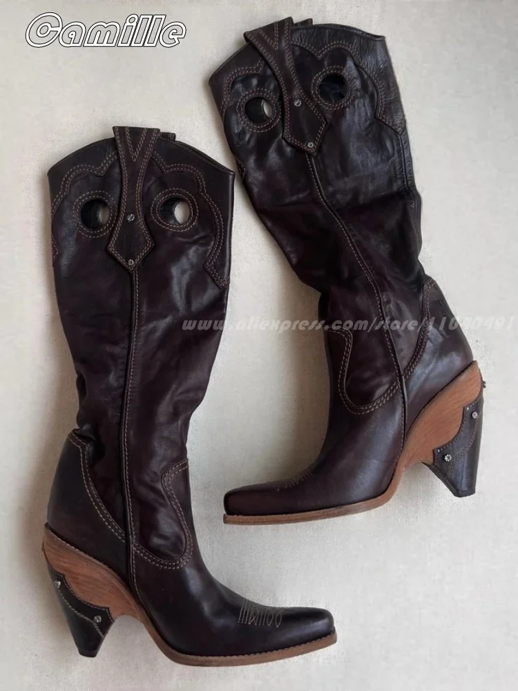 Bottes en cuir plissées All-Ma - Ethnic Fashion For Ladies avis et prix